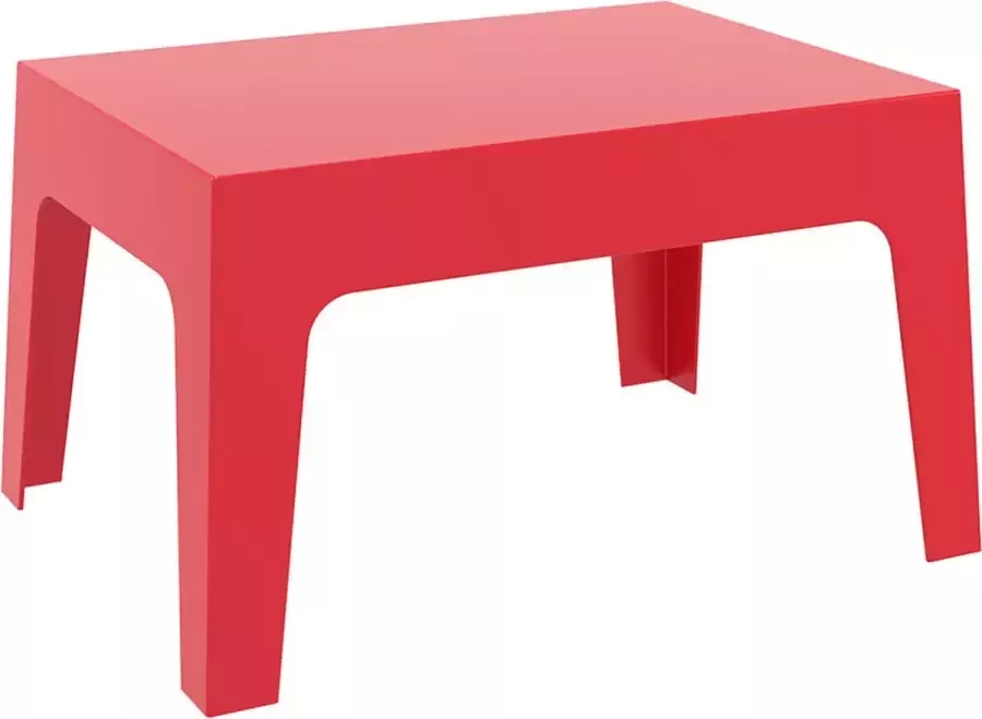 Alterego Design Alterego Lage rode tafel 'MARTO' uit kunststof