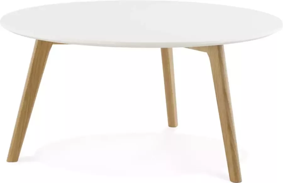 Alterego Design Alterego Lage ronde salontafel 'KOFY' Scandinavische stijl