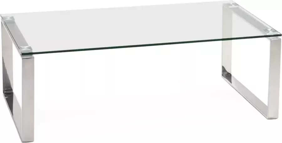 Alterego Design Alterego Lage salontafel in glas 'NEBRASKA