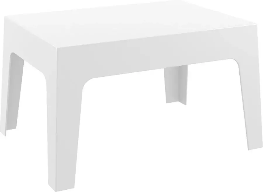 Alterego Design Alterego Lage witte tafel 'MARTO' uit kunststof