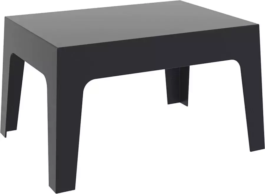 Alterego Design Alterego Lage zwarte tafel 'MARTO' uit kunststof