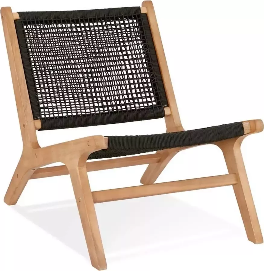 Alterego Design Alterego Lounge tuinfauteuil 'RIVA' van natuurlijk hout voor binnen buiten