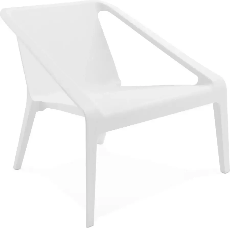 Alterego Design Alterego Lounge tuinzetel SUNNY in witte kunststof