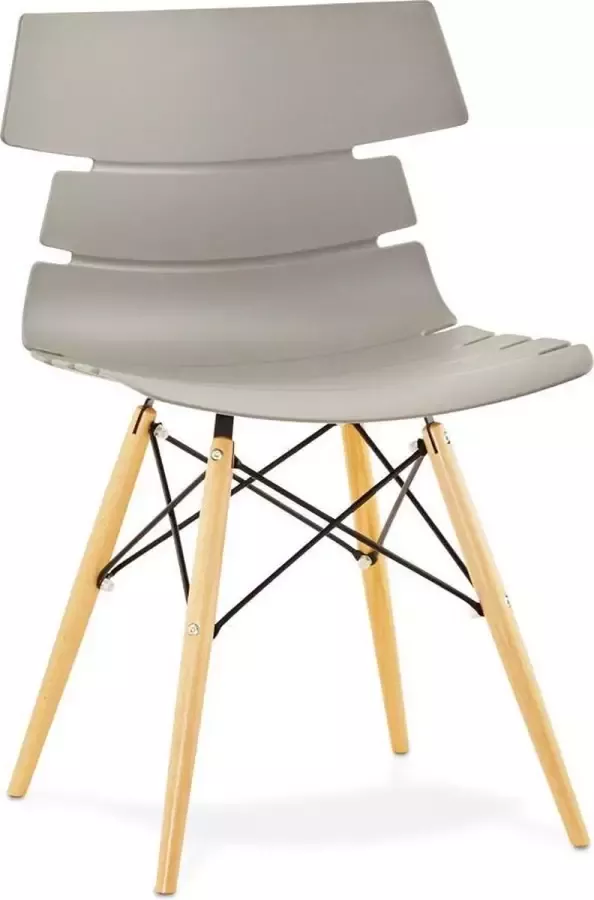 Alterego Design Alterego Moderne grijze stoel 'SOFY' in Scandinavische stijl
