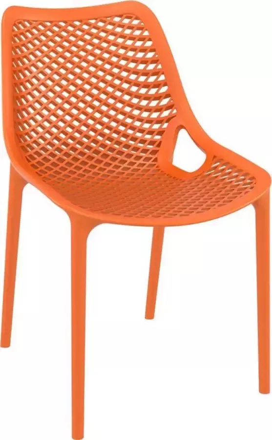 Alterego Design Alterego Moderne oranje stoel 'BLOW' uit kunststof