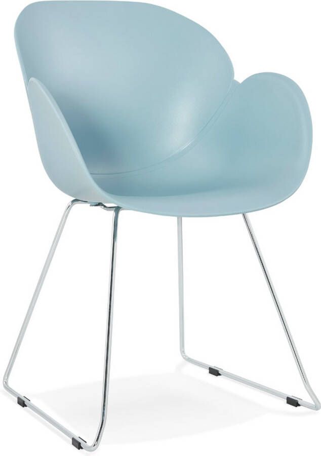 Alterego Design Alterego Moderne stoel 'NEGO' blauw van kunststof
