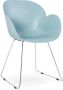 Alterego Design Alterego Moderne stoel 'NEGO' blauw van kunststof - Thumbnail 1