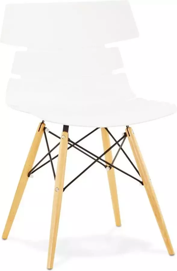 Alterego Design Alterego Moderne witte stoel 'SOFY' in Scandinavische stijl