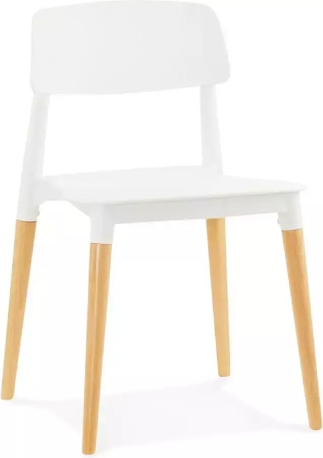 Alterego Design Alterego Moderne witte stoel 'TRENDY' in Scandinavische stijl
