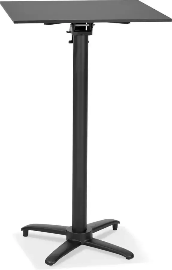 Alterego Design Alterego Opvouwbare hoge vierkante zwarte tafel 'PAXTON' 68x68 cm