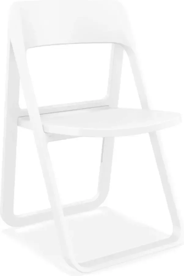 Alterego Design Alterego Opvouwbare stoel 'SLAG' van witte kunststof voor binnen buiten