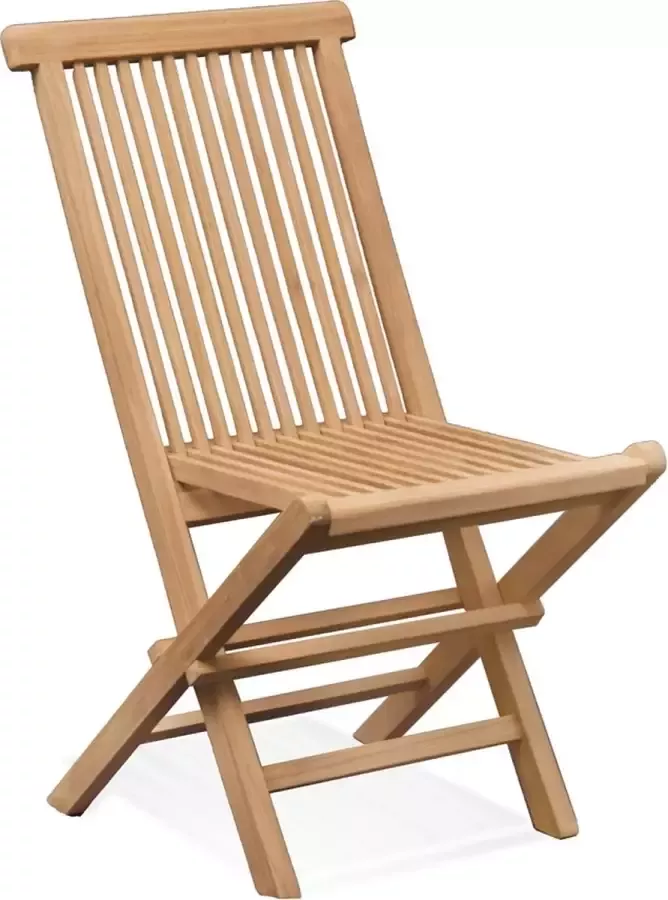 Alterego Design Alterego Opvouwbare tuinstoel 'KALEO' van natuurlijk teakhout