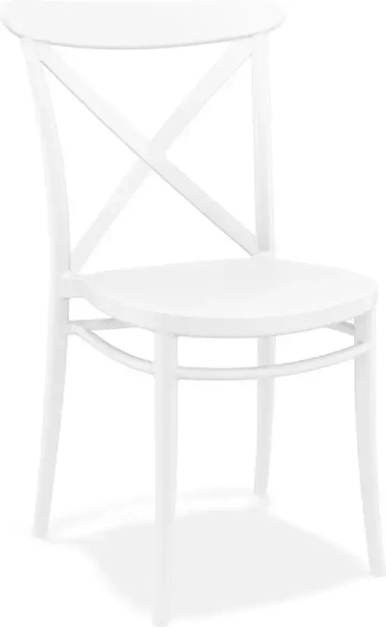 Alterego Design Alterego Retro stapelbare stoel 'JACOB' van witte kunststof