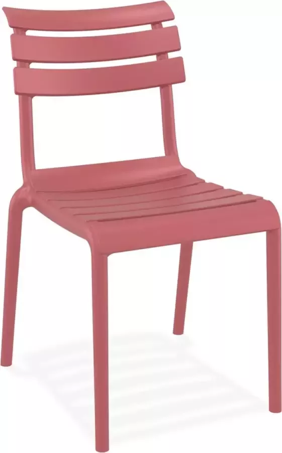 Alterego Design Alterego Rode tuinstoel 'CHALA' van kunststof