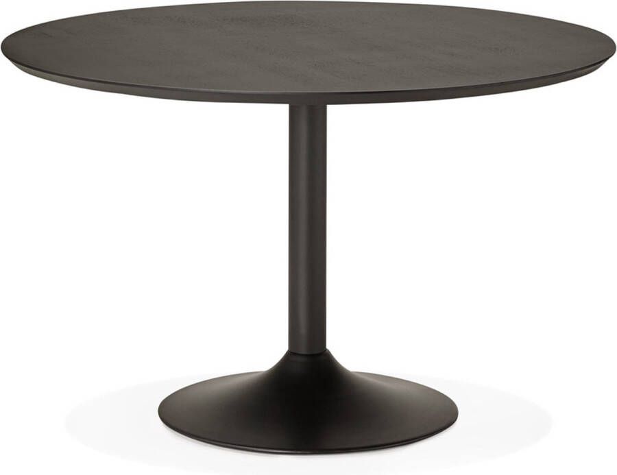 Alterego Design Alterego Ronde eettafel bureautafel 'CHEF' met zwarte essenhouten afwerking Ø 120 cm