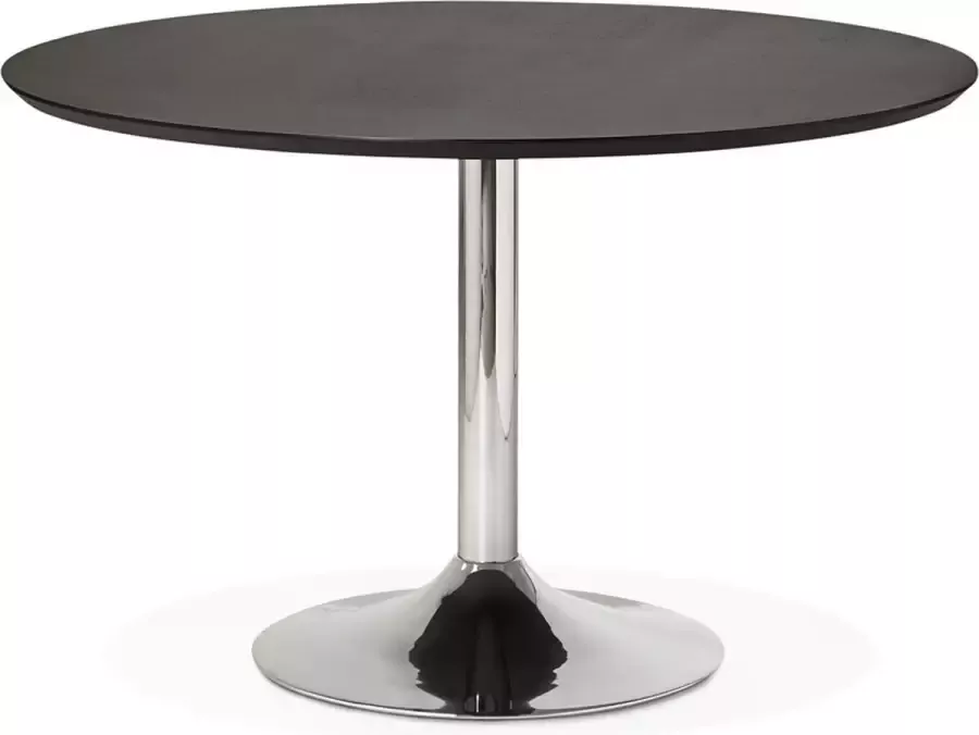 Alterego Design Alterego Ronde eettafel bureautafel 'KITCHEN' met zwarte essenhouten afwerking Ø 120 cm