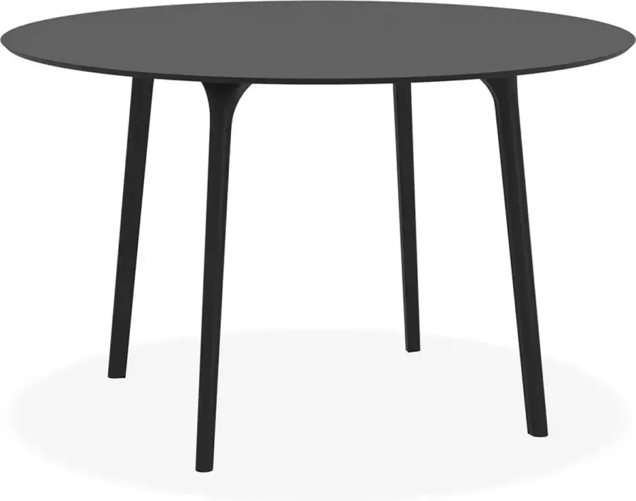 Alterego Design Alterego Ronde terrastafel 'LAGOON' zwart voor binnen buiten Ø 120 cm