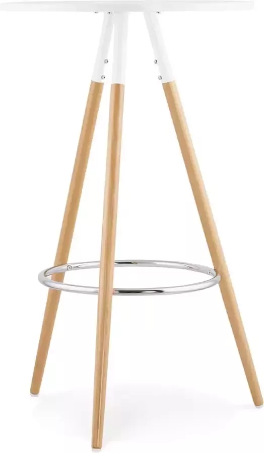 Alterego Design Alterego Ronde wit houten tafel 'BARY