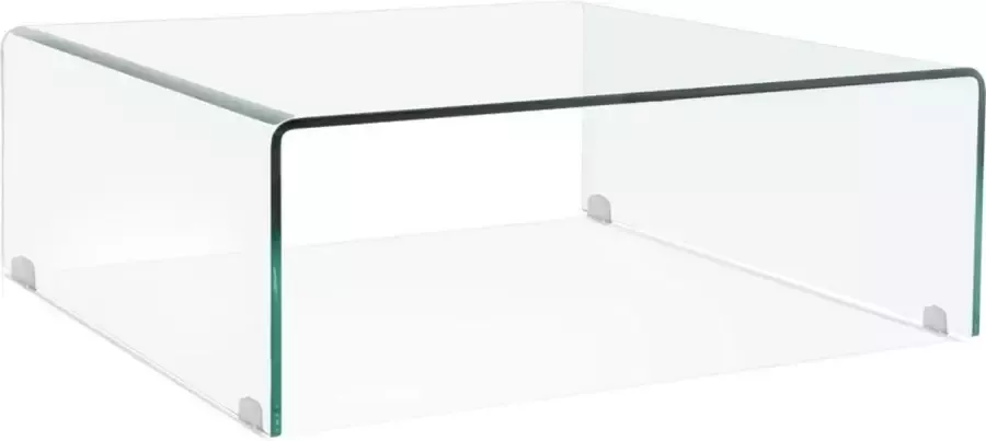 Alterego Design Alterego Salontafel 'BOBBY LOUNGE' van transparant glas