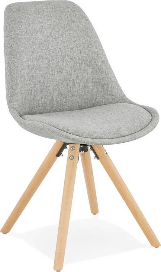Alterego Design Alterego Scandinavische stoel 'HIPHOP' van grijze stof