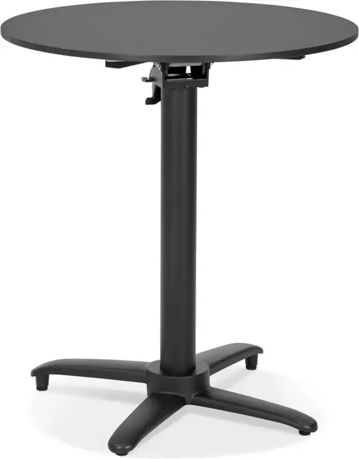 Alterego Design Alterego Table de terrasse pliable 'COMPAKT' ronde noire Ø 68 cm