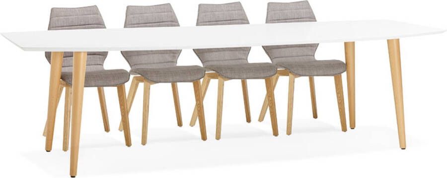 Alterego Design Alterego Uitschuifbare design eettafel 'ESKIMO' in Scandinavische stijl 170(270)x100 cm