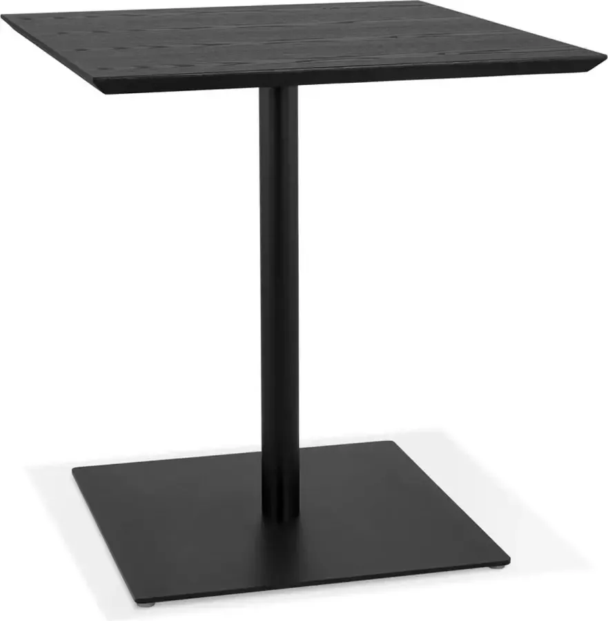 Alterego Design Alterego Vierkante design tafel 'SUMO' in zwart hout en metaal 70x70 cm