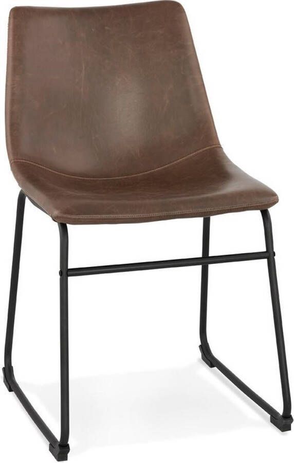 Alterego Design Alterego Vintage stoel 'BUFFALO' bruin