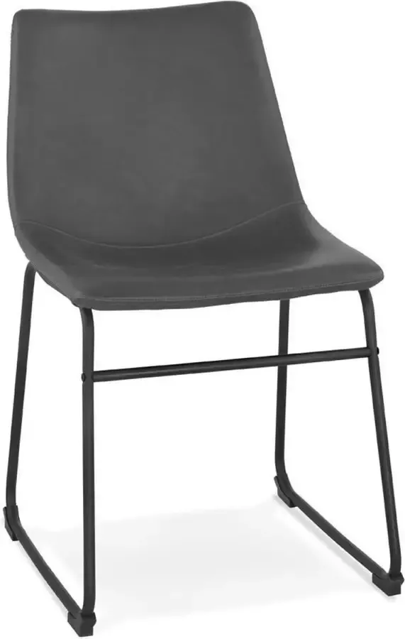 Alterego Design Alterego Vintage stoel 'BUFFALO' donkergrijs