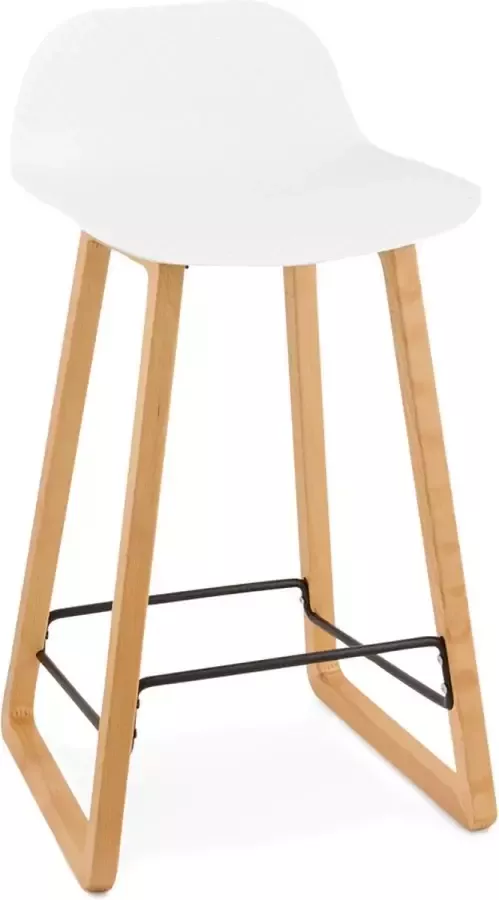 Alterego Design Alterego Witte halfhoge kruk MAKI MINI in Scandinavische stijl