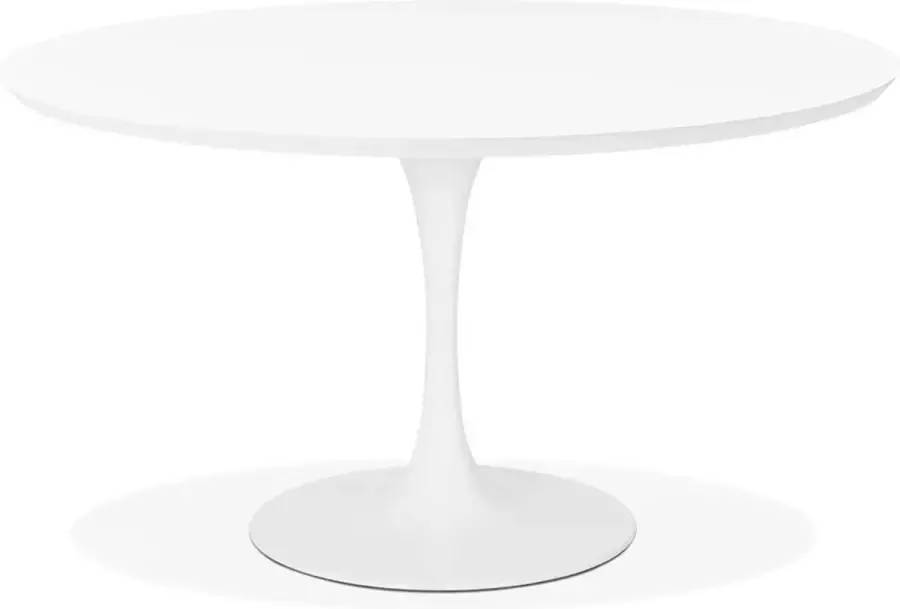Alterego Design Alterego Witte ronde design eet- bureautafel 'GLOBO' Ø120 cm