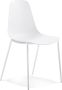 Alterego Design Alterego Witte stoel 'FELIZ' van kunststof en metaal voor binnen buiten - Thumbnail 2