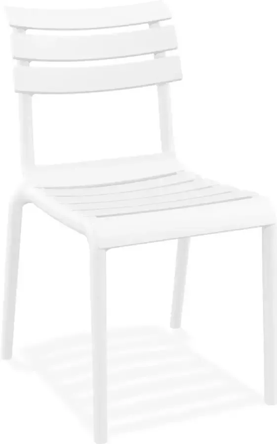 Alterego Design Alterego Witte tuinstoel 'CHALA' van kunststof