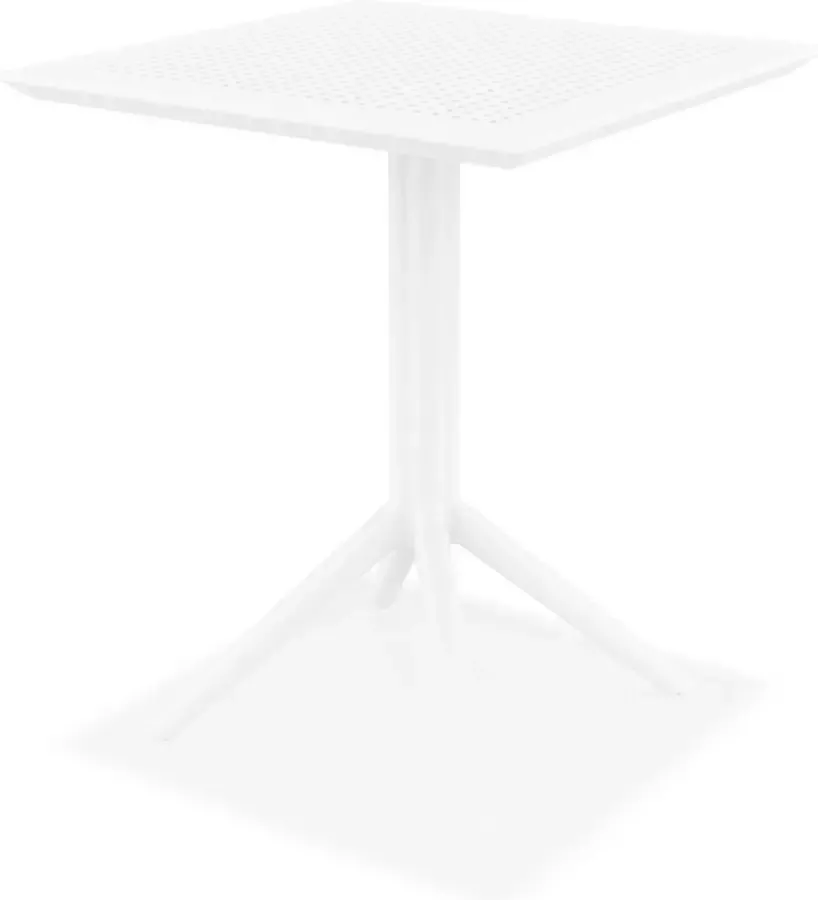 Alterego Design Alterego Witte vierkante opvouwbare terrastafel 'FOLY' 60x60 cm