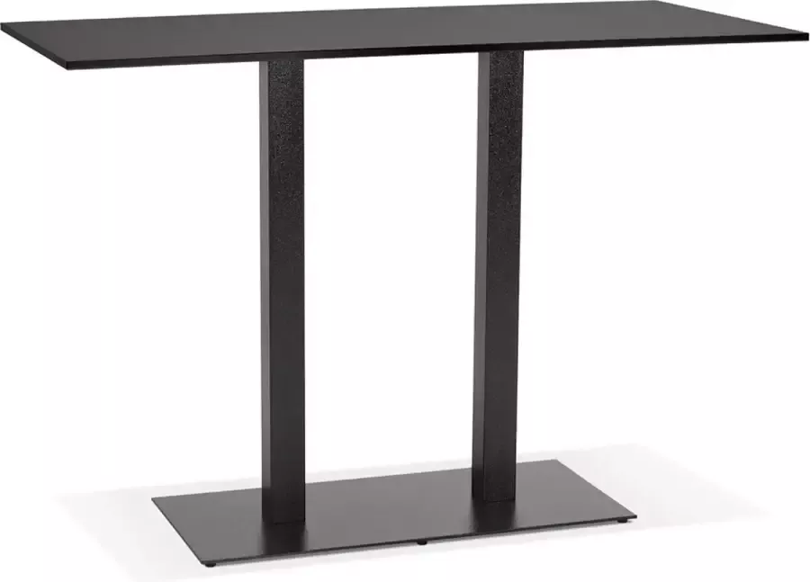 Alterego Design Alterego Zwarte design statafel 'AUSTIN BAR' met zwarte metalen poot 160x80 cm