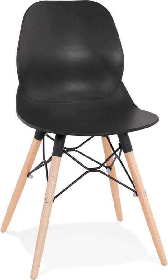 Alterego Design Alterego Zwarte moderne Scandinavische stoel 'EPIK