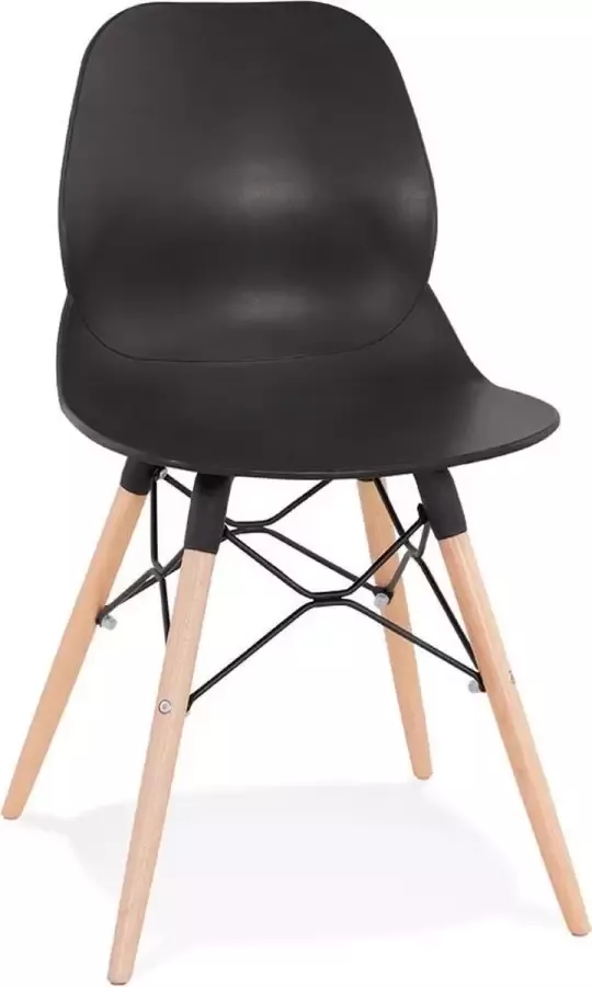 Alterego Design Alterego Zwarte moderne Scandinavische stoel 'EPIK