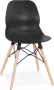 Alterego Design Alterego Zwarte moderne Scandinavische stoel 'EPIK - Thumbnail 2