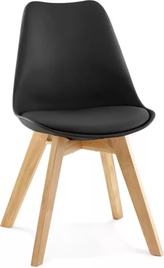Alterego Design Alterego Zwarte moderne stoel 'TEKI