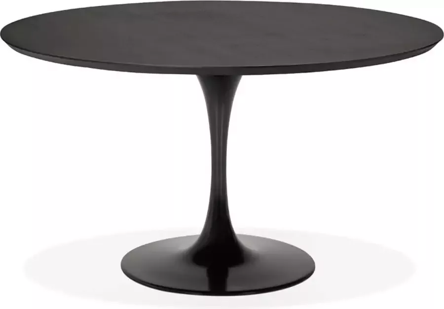 Alterego Design Alterego Zwarte ronde design eet- bureautafel 'GLOBO' Ø120 cm