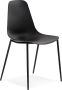 Alterego Design Alterego Zwarte stoel 'FELIZ' van kunststof en metaal voor binnen buiten - Thumbnail 2