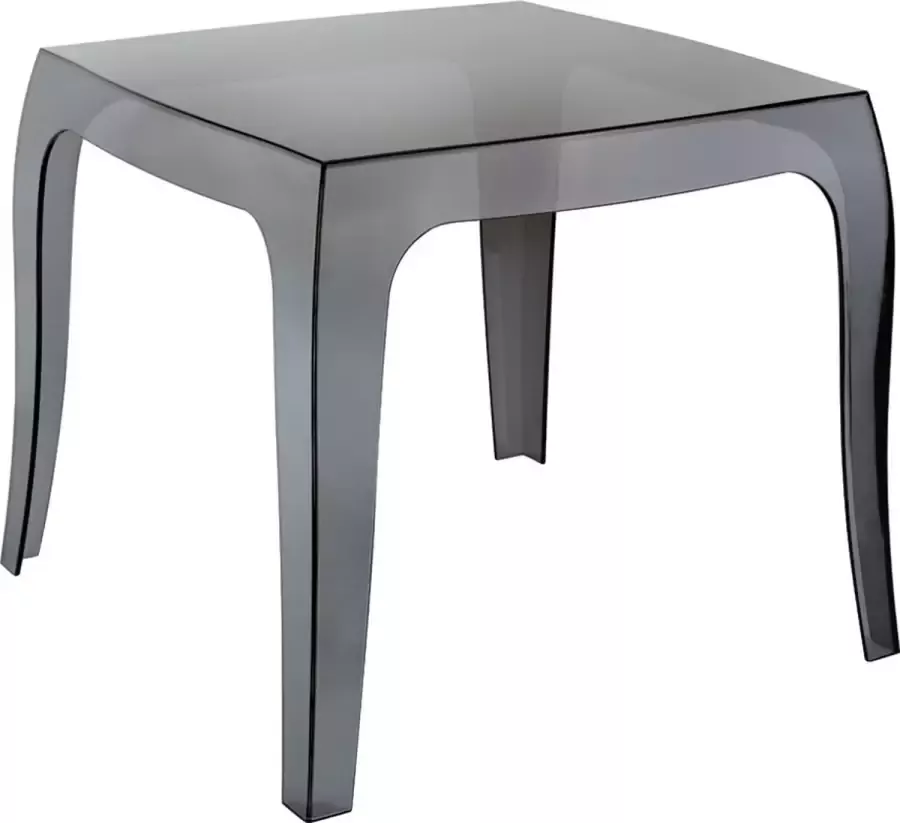 Alterego Design Alterego Zwarte transparante design bijzettafel 'RETRO