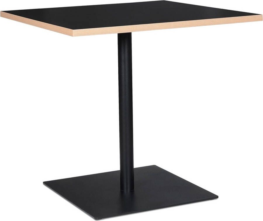 Alterego Design Alterego Zwarte vierkante tafel 'FUSION SQUARE' 80x80 cm