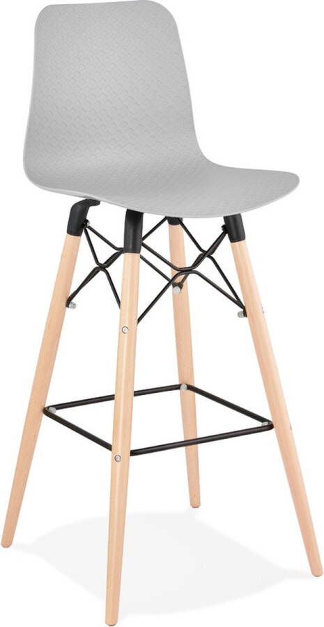 Alterego Design barkruk 'MOZAIK' grijs Scandinavische stijl