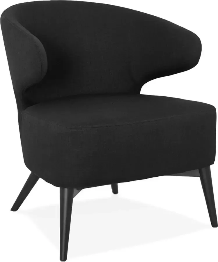 Alterego Design lounge fauteuil 'ODILE' zwart