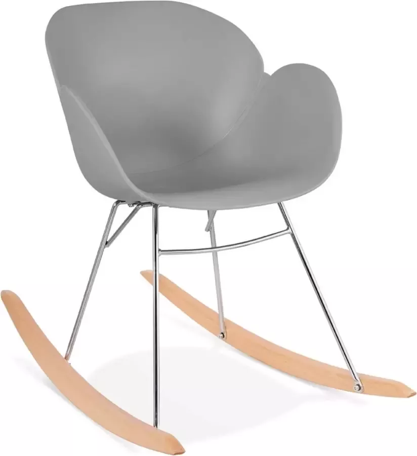 Alterego Design schommelstoel 'BASKUL' grijs van kunststof