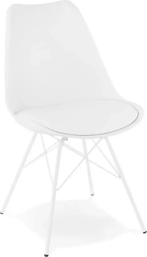 alterego Design stoel 'BYBLOS' wit industriële stijl