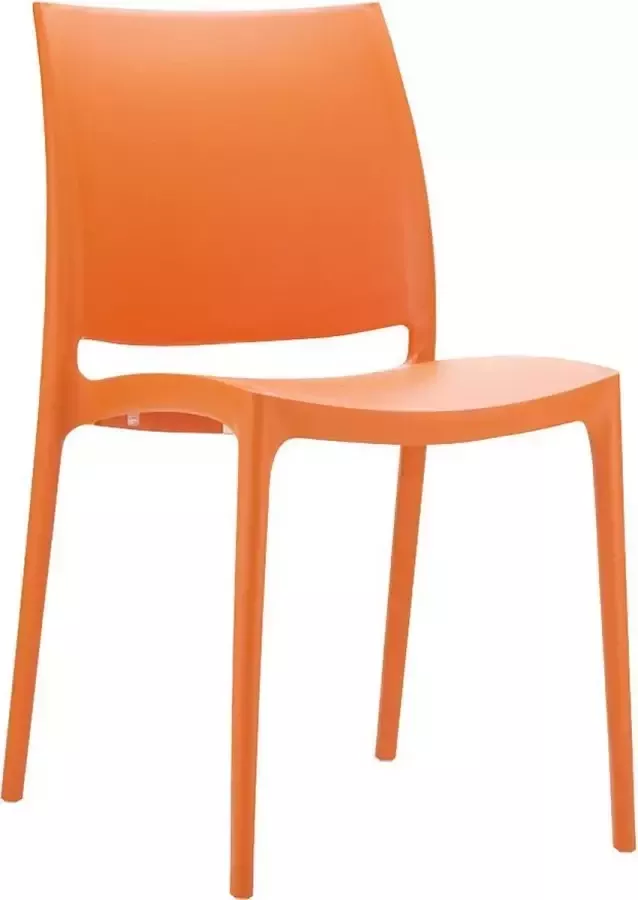 Alterego Design stoel 'ENZO' van oranje kunststof