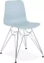 Alterego Design stoel 'GAUDY' blauw met verchroomd metalen voet - Thumbnail 2