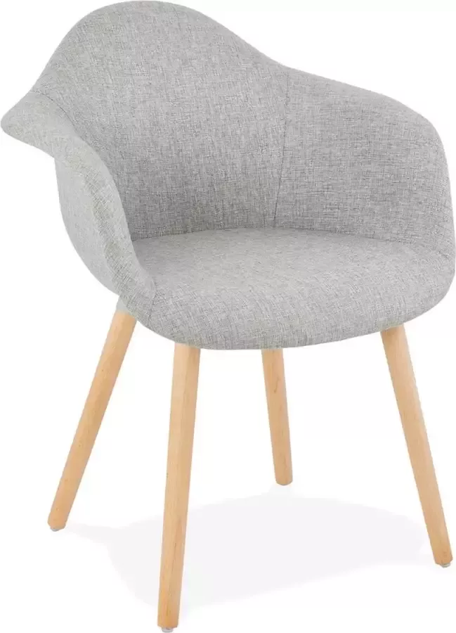 Alterego Design Alterego RAMBLA Stoel met armleuningen Grijs 62x50x80 cm